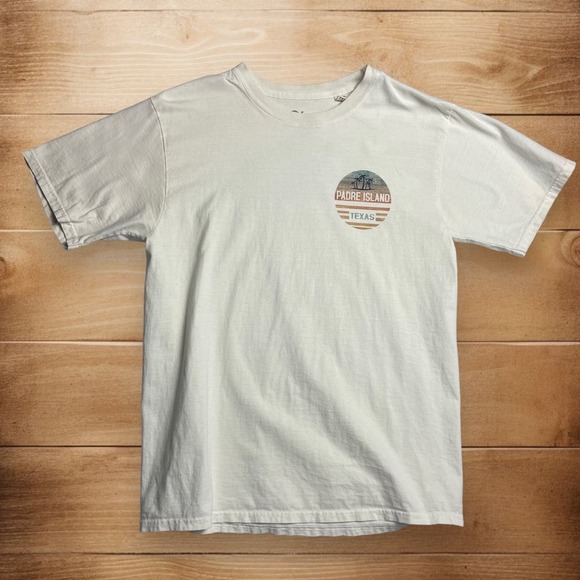 Blue 84 Men's‎ White Padre Island TX Short Sleeve T-Shirt  Size Small - Picture 3 of 6